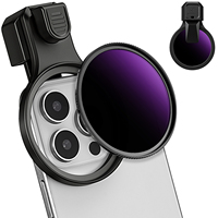 Soporte Universal para Teléfono K&F CONCEPT con Filtro ND100000 de 58/67 mm, Filtro ND10000 con Paño de Limpieza, Compatible con iPhone