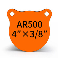 Cible de tir tactique portable suspendue de 8 pouces en acier robuste pour entrepôt et extérieur, modèle Orange Bear, avec crochet de fixation