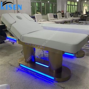 Kisen New Design Golden Base Facial Beauty <b>Bed</b> Lash Tattoo Chair Customized Salon Massage Table Wholesale Price - Product Image 1