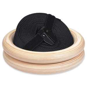 Correas ajustables, anillos gimnásticos de madera de 32mm - Product Image 3