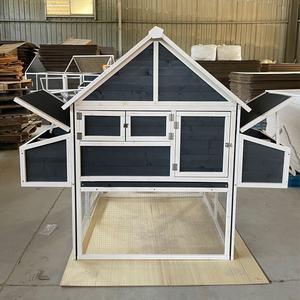 Best seller outdoor wood animal pet supplies prodotti gabbie in legno large run pollaio gabbia pollaio - Product Image 3