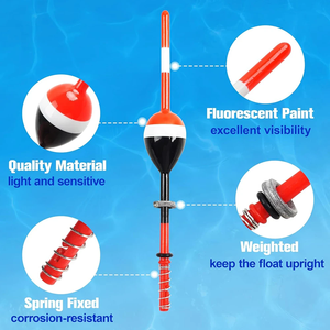 Bois Slip Bobbers Flotteur De Pêche Bobbers Balsa En Bois Printemps Slip Flotteurs Bobbers Pondérés pour Crappie Panfish Catfish - Product Image 3