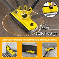 Brosse de nettoyage pour douche, balai de salle de bain 3-en-1 avec raclette pour baignoire, évier, carrelage, sol, mur, verre et terrasse