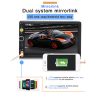 Reproductor MP5 para Coche de 7 Pulgadas 7010B 7012B 7018B con Imagen de Marcha Atrás HD y Doble Eje para CarPlay