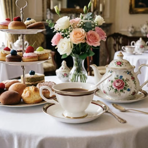 Service à thé é<span class=keywords><strong>l</strong></span>égant en porcelaine fine avec soucoupe, bordure <span class=keywords><strong>or</strong></span> et rouge, écologique, durable, portable, marque HIHUI, vaisselle d'hôtel - Product Image 1