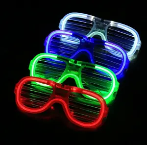 Kids/Adult Flashing LED Multi Color Slotted Shutter Toy Glasses SL033