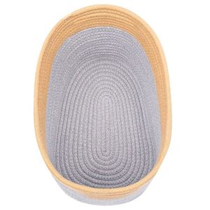 <span class=keywords><strong>Panier</strong></span> en paille pliable avec poignées, grand <span class=keywords><strong>panier</strong></span> en corde beige, <span class=keywords><strong>panier</strong></span> en rotin, jouets pour chiens, filet de rangement en <span class=keywords><strong>bois</strong></span> pour l'extérieur, camping - Product Image 4