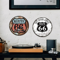 Juego de Letreros Metálicos Redondos Vintage, Decoración Retro para Pared de Garaje, Decoración para Cuarto de Hombre o Taller Automotriz