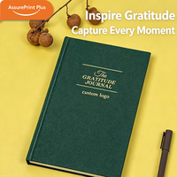 AssurePrint Plus Journal de Gratitude Personnalisé A5 à Couverture Rigide en Lin, 100 Feuilles 100 g/m², Non Daté, avec Marque-page Ruban, Cadeaux de Pleine Conscience Quotidienne