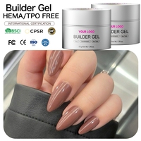 Gel de construction d'ongles professionnel 50g sans HEMA ni TPO, gel dur flexible pour extension d'ongles facilement modelable, formule personnalisée
