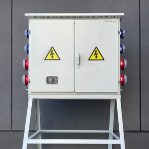Heavy-Duty White Metal Switchgear Box for Temporary Site Power, IP65 Weatherproof with Safety Lock Distribution box - Product Image 2