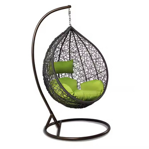 <span class=keywords><strong>Sedia</strong></span> a dondolo a forma di uovo di alta qualità resistente tessuto a mano in Rattan grande carico in metallo di lusso pieghevole <span class=keywords><strong>sedia</strong></span> da giardino per camera da letto - Product Image 5