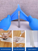 Gants d'examen en nitrile rose, résistance chimique, salon de beauté, fournitures pour les ongles, gants en nitrile sans poudre, jetables