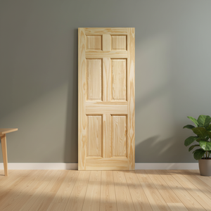 <span class=keywords><strong>Puerta</strong></span> Interior <span class=keywords><strong>de</strong></span> Madera <span class=keywords><strong>de</strong></span> <span class=keywords><strong>Pino</strong></span> 100% Sólida <span class=keywords><strong>de</strong></span> 6 Paneles - <span class=keywords><strong>Pino</strong></span> Claro para Dormitorio, Cocina y Villa - Product Image 1