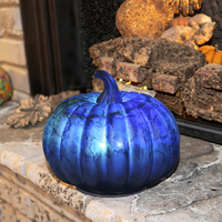 Lumière de citrouille en verre LED écologique et durable avec minuterie pour la décoration de fête d'Halloween, d'automne et de Thanksgiving, utilisation en intérieur pour adultes