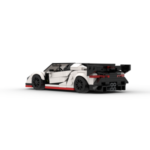 MOC M03163 Coche de Ciudad de Alta Velocidad, Campeón de Carreras, Superauto Clásico, Bloques de Construcción, Ladrillos de Carreras, Súper Técnica, Garaje Creativo, Set DIY - Product Image 3