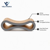 Griffoir pour chat Infinity en forme de 8, en carton ondulé, mobilier pour chat d'intérieur, vente en gros
