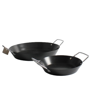 Sartén para hornear de acero al carbono con orejas dobles de 22 <span class=keywords><strong>cm</strong></span>/<span class=keywords><strong>34</strong></span> <span class=keywords><strong>cm</strong></span>, sartén antiadherente redonda para paella - Product Image 3