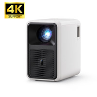 Projecteur LED portable CRE CR36 4K Mini Android 9 intelligent avec 7500 lumens, WiFi, haut-parleurs intégrés pour films en extérieur
