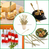 Brochettes de viande en bambou plates en gros, 9 cm, 15 cm, brochettes jetables en bambou Teppo