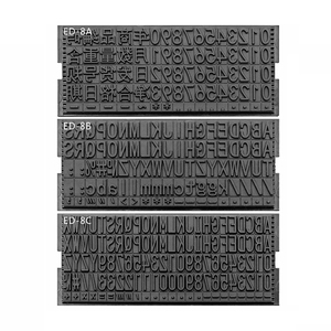 ED Combinaison <span class=keywords><strong>Timbre</strong></span> Codeur En Caoutchouc Lettrage Plaques A-Z Lettres 0-9 Numéros pour Production Lot Date Heure Impression Bureau - Product Image 1