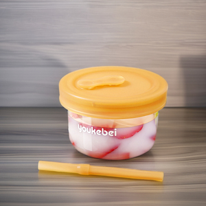 Récipients de stockage d'aliments ronds 34oz PPSU Pot à épices de cuisine à presse en bois pour la préparation des repas des nourrissons et les occasions de fête 0-12 mois - Product Image 2