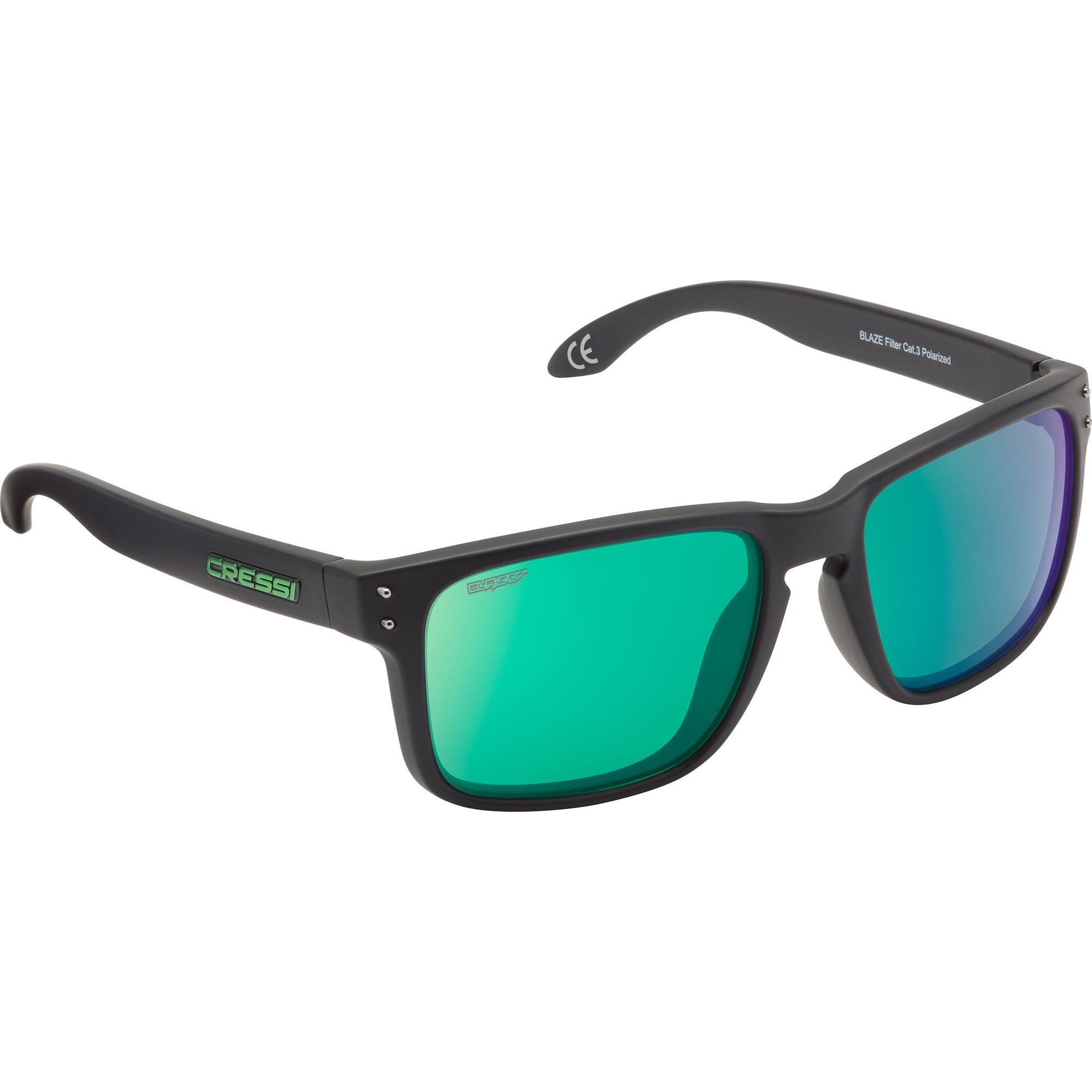 Schwarz / Green Mirrored Lens