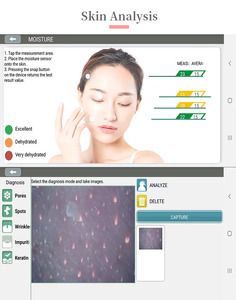 เครื่องมือดูแลผิวหน้าแบบมัลติฟังก์ชั่นสำหรับวางบนโต๊ะ วิเคราะห์ความชุ่มชื้นผิวด้วยระบบดิจิทัล หน้าจอสัมผัส รักษาสิว ใช้งานได้ในสหรัฐอเมริกา เหมาะสำหรับใช้ในบ้าน - Product Image 4