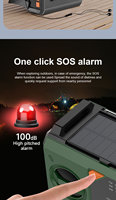 Radio d'urgence OEM 20000mAh à manivelle, alimentée par énergie solaire, FM AM NOAA, haut-parleur, lampe torche LED, type C, appareil portable pour l'extérieur