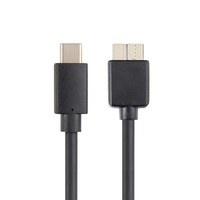 Câble adaptateur LB Type-C vers Micro-B pour boîtier de disque dur externe, câble de données USB3.1 avec fil de cuivre