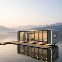 Maisonnette préfabriquée de luxe en forme de pomme, unité de logement modulaire moderne pour le développement de centres de villégiature insulaires