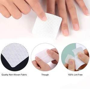 Lint Free Non Woven Cotton Pads <b>Nail</b> Polish Remover <b>Extension</b> Glue Eyelash Cleaning Wipes - Product Image 4