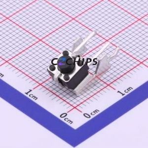 TS-1093B-A3B3-D2 Tactile Switch Through hole Component THT Switch Single Pole Single Throw Round Button 2.5N Right Angle Insert - Product Image 1