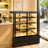 Refroidisseur de vitrine d'affichage de gâteau de refroidissement haute efficacité de conception verticale de luxe à base de
