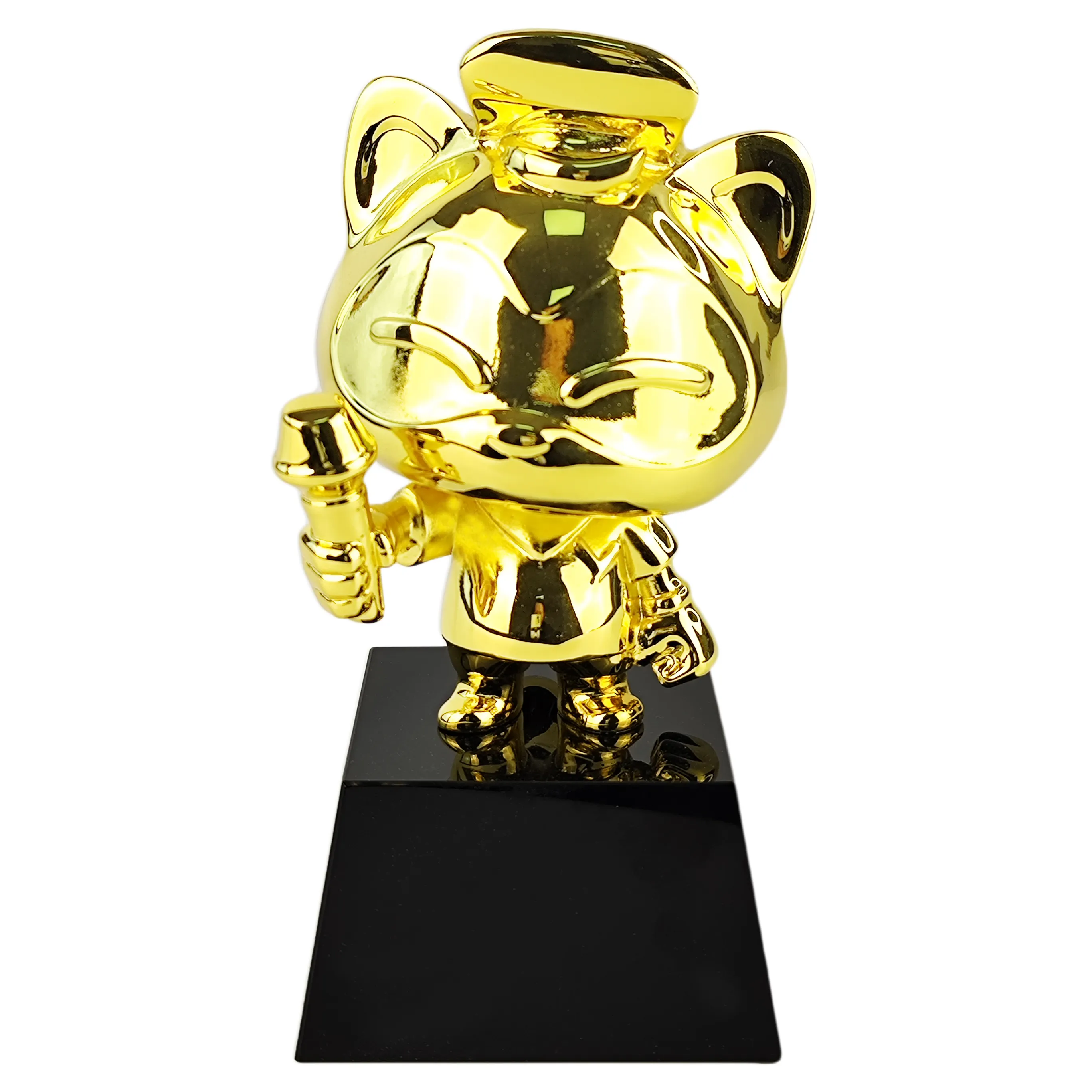 하이 엔드 맞춤형 금속 공예 광택 가수 고양이 상 기념품 학교 노래 경연 대회 트로피 메달 플라크 컵
