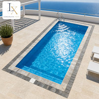 Maßgefertigter Infinity-Schwimmbecken aus Fiberglas, kompatibel mit Jamaica, für den persönlichen Gebrauch, Outdoor-FRP-Schwimmbecken für Dachterrassen