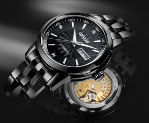 Relojes de Lujo para Hombre de 40 mm con Esfera de Cristal, Correa de Acero Inoxidable, Movimiento de Cuarzo, Reloj de Negocios de Diseño - Product Image 4