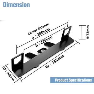 Support de siège enfant couleur personnalisée en acier, accessoires intérieurs automobile, interface de fixation <span class=keywords><strong>2</strong></span>-en-<span class=keywords><strong>1</strong></span> - Product Image 3