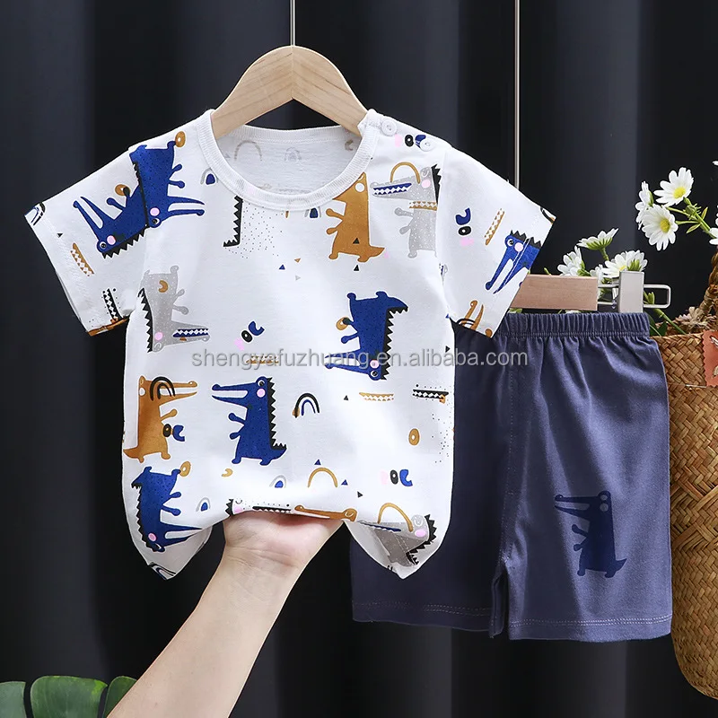 2022 summer new children's wear high quality cotton T-shirt set