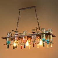 Bar restaurant turc américain lampe décorative mosaïque bouteille en verre lustre et lampes suspendues