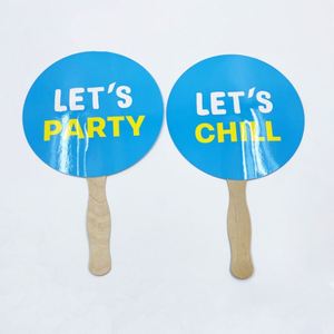 Promotion Paper Handheld Fan Outdoor Advertising Custom Portable Hand Fans With Logo - Product Image 6