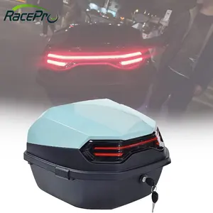 RACEPRO 45L Motorbike Trunk Scooter Trunk Luggage Box Motorcycle Top Box Universal Storage Box With Mounting Accessories