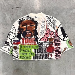Custom Hip Hop 2 Piece Outfit Graffiti Graphic Oversized <strong>T</strong> <strong>Shirt</strong> + Pants Set Men Streetwear <strong>Tupac</strong> Print Cotton Tracksuit - Product Image 5
