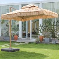 Parasol de jardin en chaume Meiqi pour l'extérieur, idéal pour les complexes hôteliers, fermes, cours, plages et zones panoramiques – Protection solaire