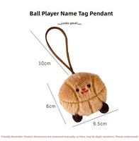 Porte-clés en peluche, breloque porte-nom, jouet en peluche pour sac à dos d'enfant, lot en gros et vente en gros, breloque pour sac d'école avec logo personnalisé, fabrication OEM ODM