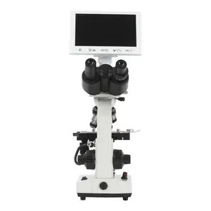 Led Adjustable Electric Light Source Monitor Double-layer Movable Platform Adjustable Aperture High Magnification Microscope