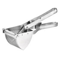 Roestvrijstalen aardappelstamper, handmatige aardappelpureemaker, fruitpers, sapcentrifuge