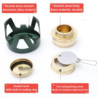 Mini poêle à alcool liquide portable ultra-léger pour l'extérieur, bloc solide, pour la pêche, eau bouillante, théière, cuisinière de cuisine