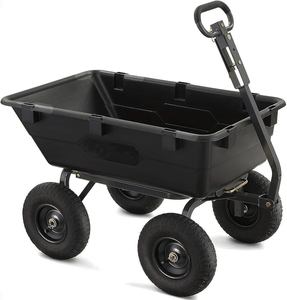 Heavy Duty Poly tiện ích <span class=keywords><strong>Dump</strong></span> Wagon vườn giỏ hàng khí nén bánh xe ngoài trời Wagon - Product Image 1