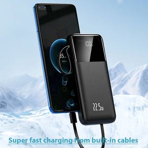 22,5 W Carga súper rápida 20000mAh Batería <span class=keywords><strong>externa</strong></span> Banco de energía móvil <span class=keywords><strong>con</strong></span> cables incorporados para <span class=keywords><strong>iPhone</strong></span> 16 15 - Product Image 5